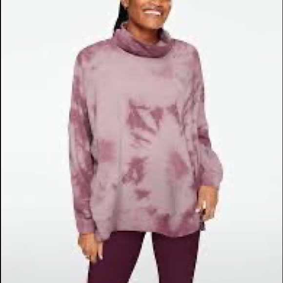 Victorias Secret PINK | NWT Tie Dye Oversized Turtleneck Tunic Sweatshirt - Picture 6 of 10